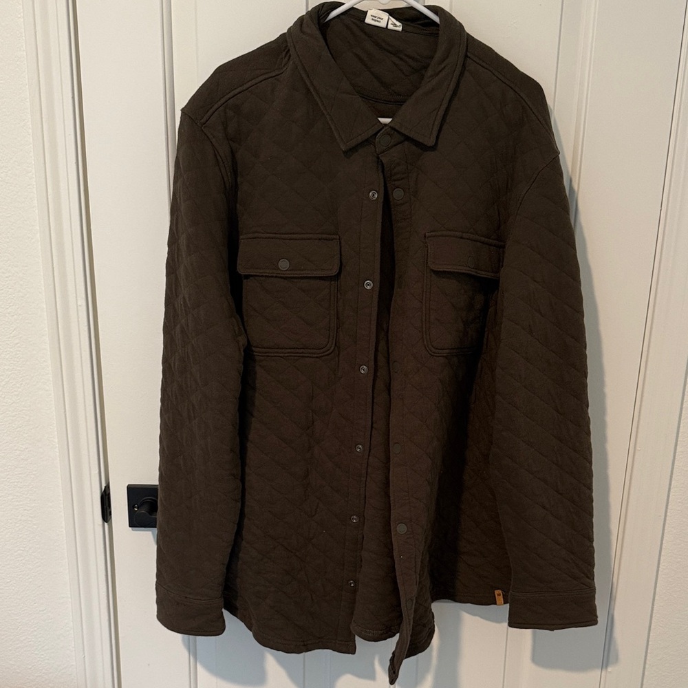 Quilted Green Shirt Jacket